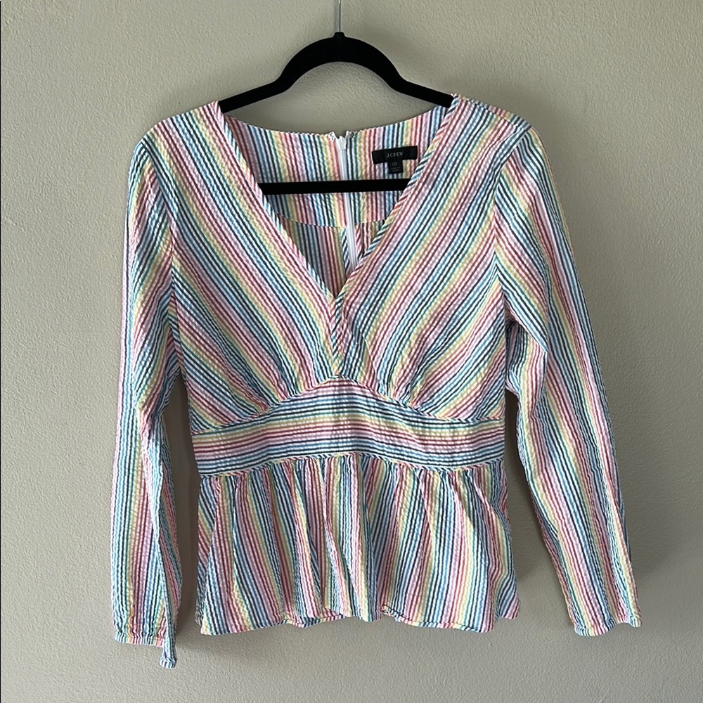 Jcrew Striped Multicolor Women's Top